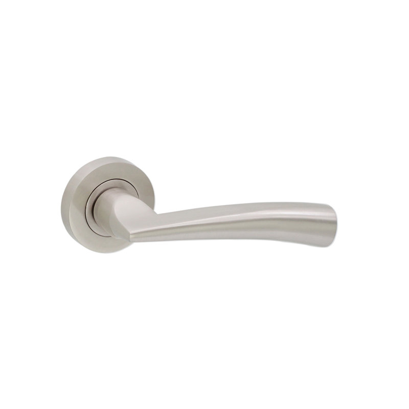 Leygo Lever Door Handle, Satin Nickel