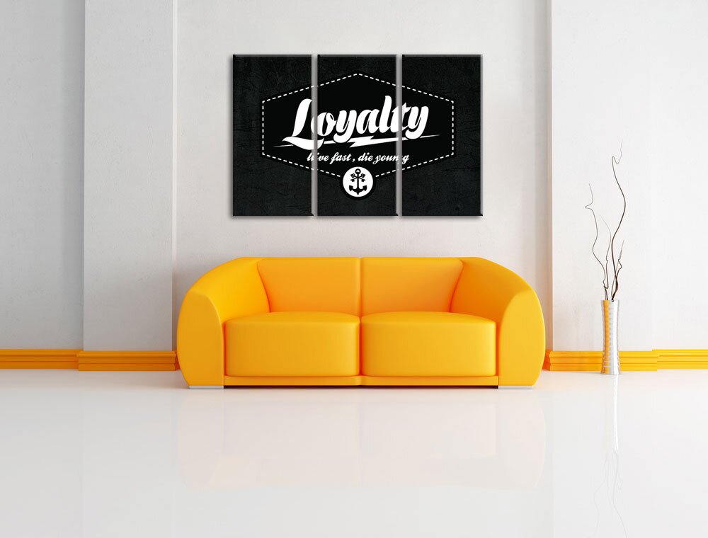 3-tlg. Leinwandbilder-Set „Loyalty“, Grafikdruck