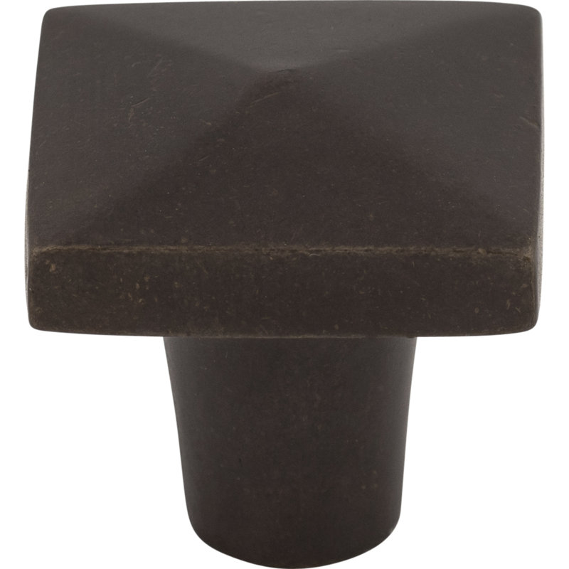 Aspen Square Knob, 1 1/4" Length, Medium Bronze