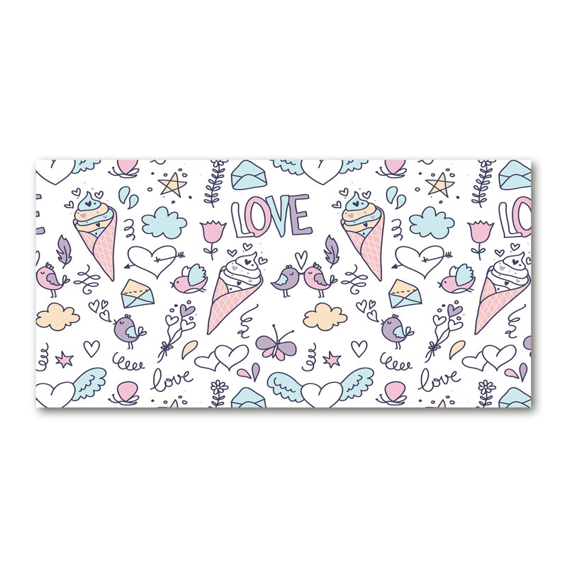 Romantic Pattern - Wrapped Canvas Print