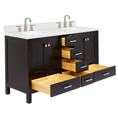Ensemble de meuble-lavabo double 60 po 