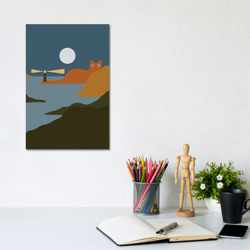 Cat Landscape XX by Lim Heng Swee - Wrapped Canvas Print, 20.32 cm H x 30.48 cm W