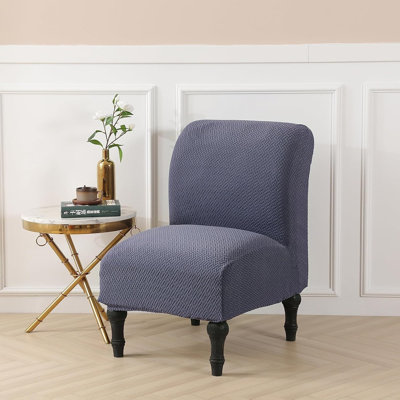 Armless Accent Chair Cover Slipcover, Stretch Spandex Slipper Chair Cover, Removable Furniture Protector For Living Room, Dining Room And Hotel Use