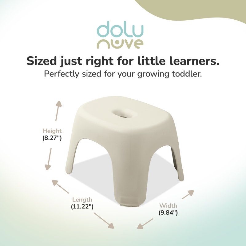  Kids Non-Slip Step Stool Toddler Helper for Bathroom, Relax Beige, Gray