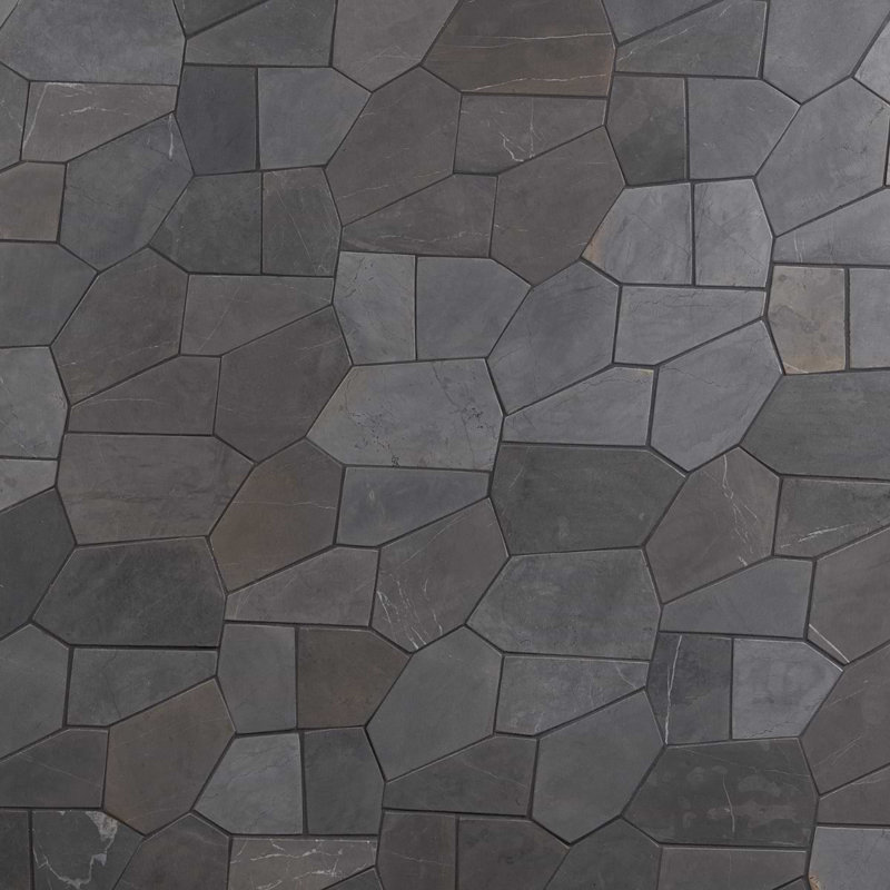 Nature Organica 12x20 Honed Marble Mosaic Tile, Java Dark Gray