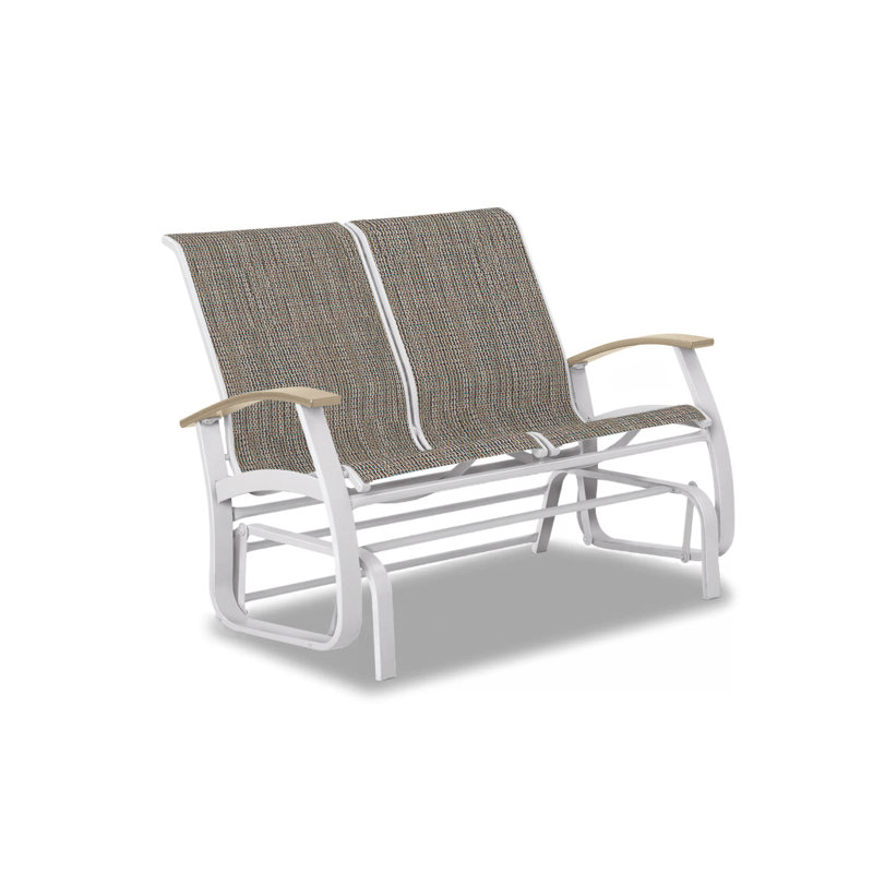 Belle Isle Outdoor Glider, Skip, Desert P60, Gloss White