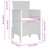 vidaXL Garden Dining Set 3 pcs Anthracite Polypropylene