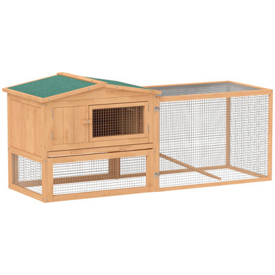 Heller Weather Resistant Rabbit Hutch with Ramp,wood