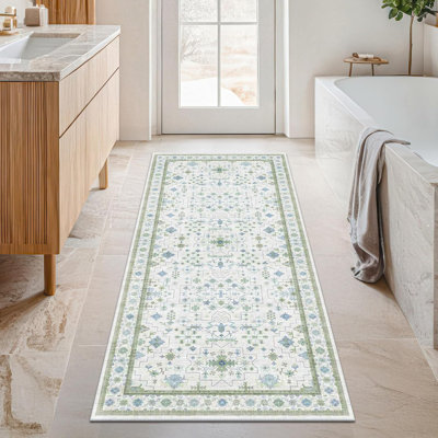 Washable Boho Kitchen Rugs Non-Slip