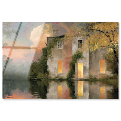 Impression acrylique vintage « Maison illusoire » par Art Remedy, prête à accrocher, 61 x 41 cm