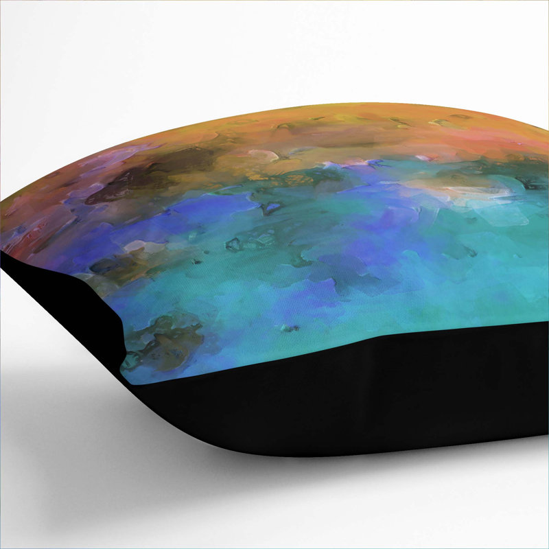 Square Throw Cushion, 55cm H x 55cm W x 20cm D, Black