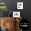 Cadre photo avec moulures en bambou et verre incassable et passe-partout - pour la table ou le mur-113789507-113789504