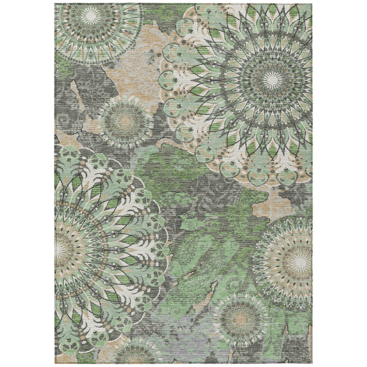 Machine Washable Indoor/Outdoor Norrell ACN2335 Paisley Rug