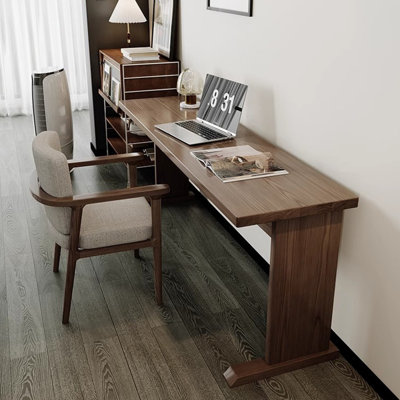 62.99" Brown Rectangular Solid Wood Office Sets