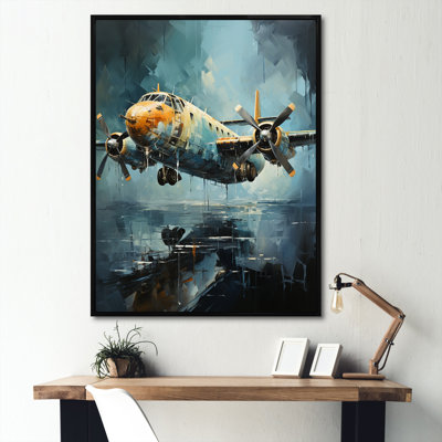 Reconnaissance aérienne d'un avion militaire II sur toile