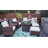 Lark Manor™ 10 Pieces Patio Furniture Set with Swivel Chairs, Rattan Wicker Rocking Glide Chairs with 44" Propane Gas Fire Pit Table Conversation Set-455631189