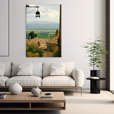 Umbrian Countryside Viewed Through An Alleyway Assisi Perugia Province Umbria Italy Abstract Contemporary Architecture Landscape Art
