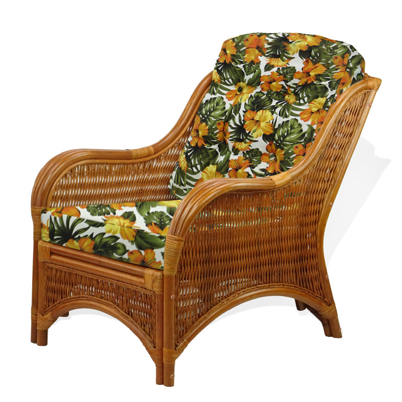 Fauteuil large de 28 po Boba, Vert / polypropylène orange / oléfine, Colonial