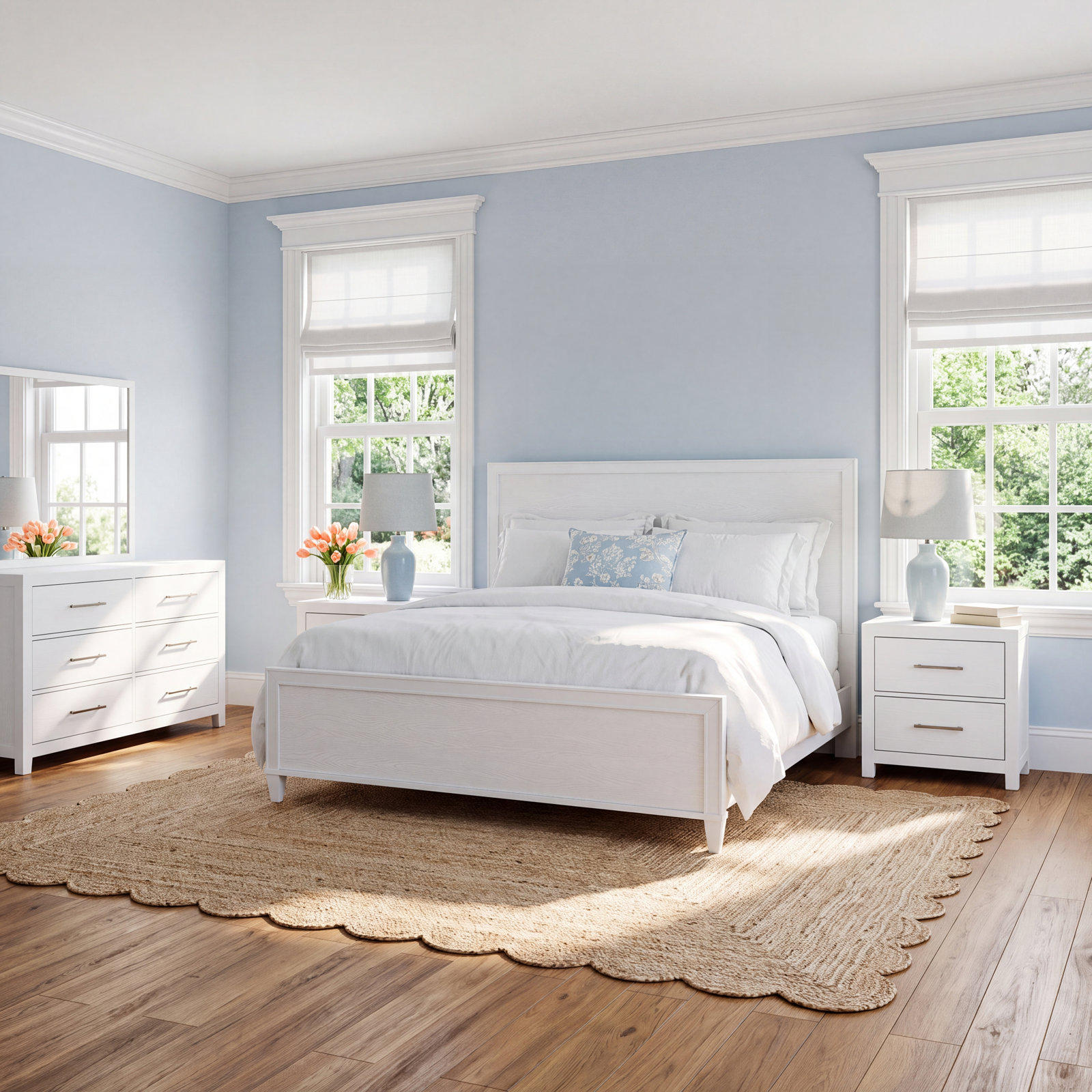 Lana 2-Piece Bedroom Set, White