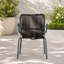 Chaise de patio en métal avec coussins en rotin (ensemble de 2)