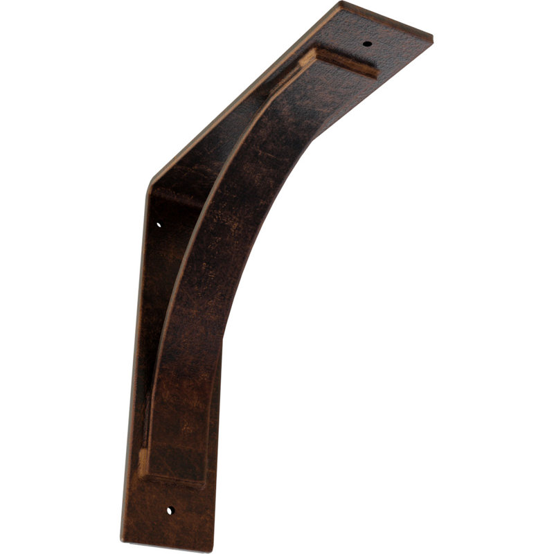 Support en acier Morris, Cuivre antique, H 12 po x l 3 po x P 12 po