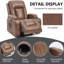 Fauteuil inclinable électrique en polyuréthane brun - massage en 8 points, chauffage lombaire, port USB, porte-gobelets, position infinie-1069051391