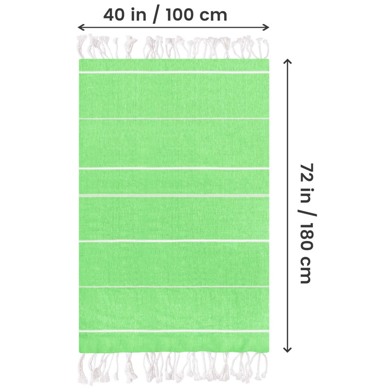 100% Cotton Beach Towel, Green