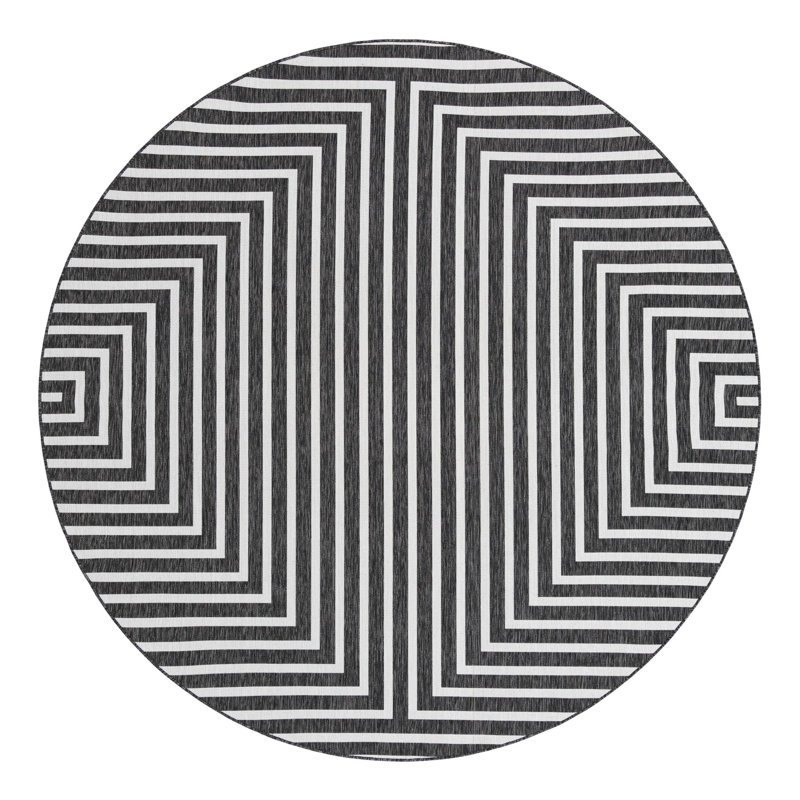 Tapis intérieur / extérieur d'extérieur moderne, Rond 10pi