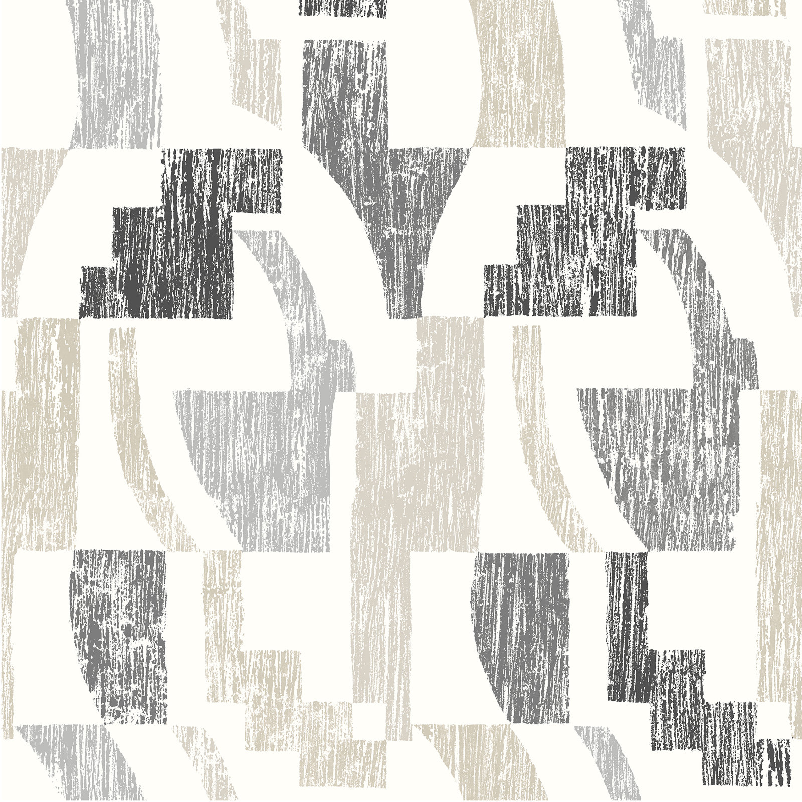 Sarda Modern Peel & Stick Geometric Wallpaper, Taupe