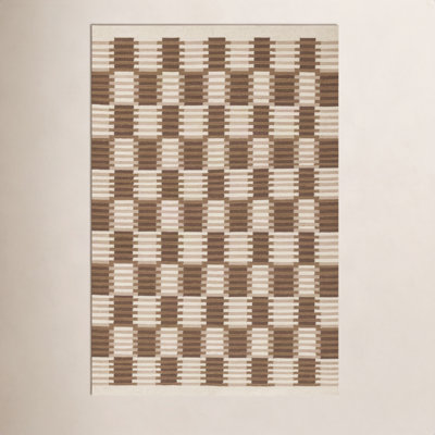 Freya Hand-Woven Checkered Wool Rug