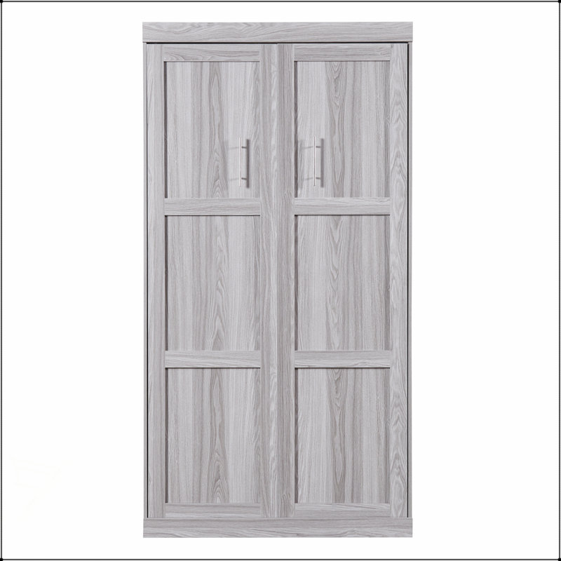 Cadre de lit pliable moderne avec tête de lit pour des solutions de chambre à coucher compactes et élégantes, Lit simple
