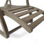 Fauteuil à bascule en bois gris avec fonction et repose-pieds escamotable