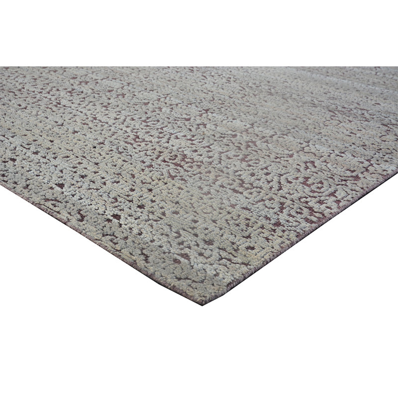 Wool Moroccan Area Rug in Purple, Rectangle 9' x 12'