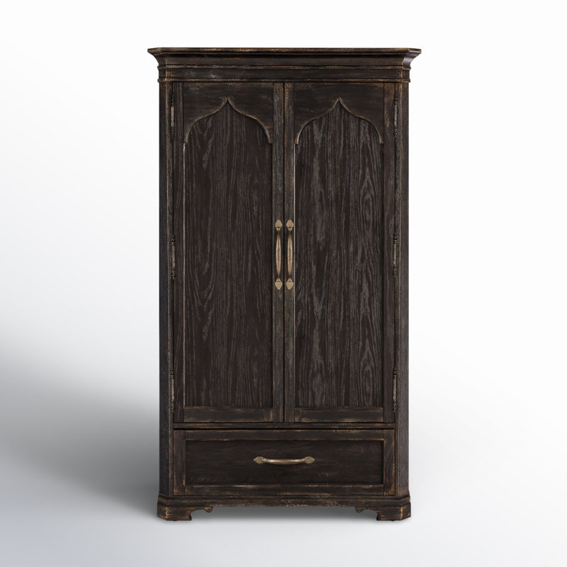 Americana 2 - Door Armoire, Black/Brown