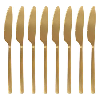 Stainless Steel Dinner Knives - 21cm - Pack of 8