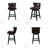 Amecia 29.5"Classic Swivel 360-degree Bar Stool With Solid Wooden Legs-634144072
