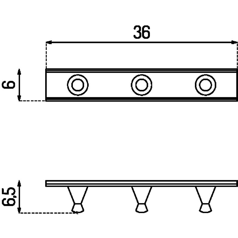 Alle 3 - Hook Wall Mounted Coat Rack