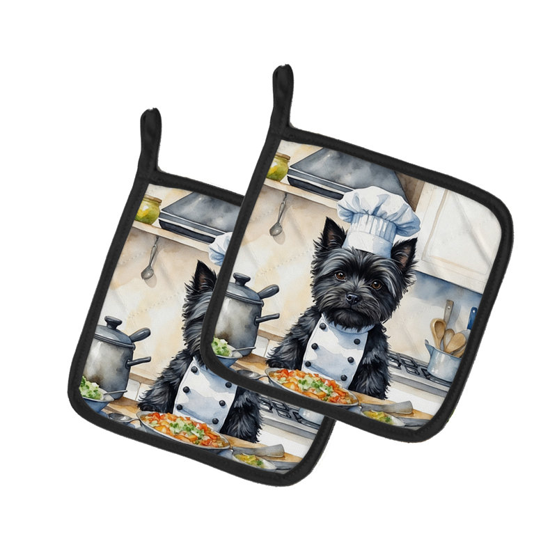 Ensemble de poignées en polyester Caroline's Treasures The Dog Chef