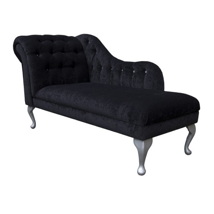Upholstered Chaise Lounge, Grey
