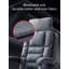 Fauteuil de bureau en lin avec repose-pieds