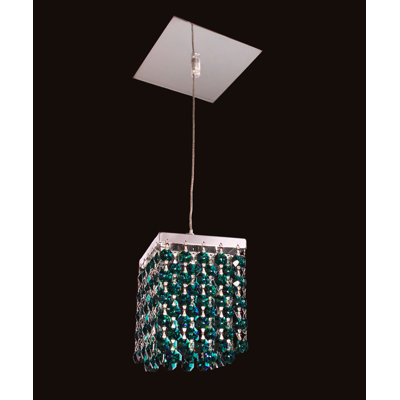 Luminaire suspendu carré simple 1 lumière Mirco