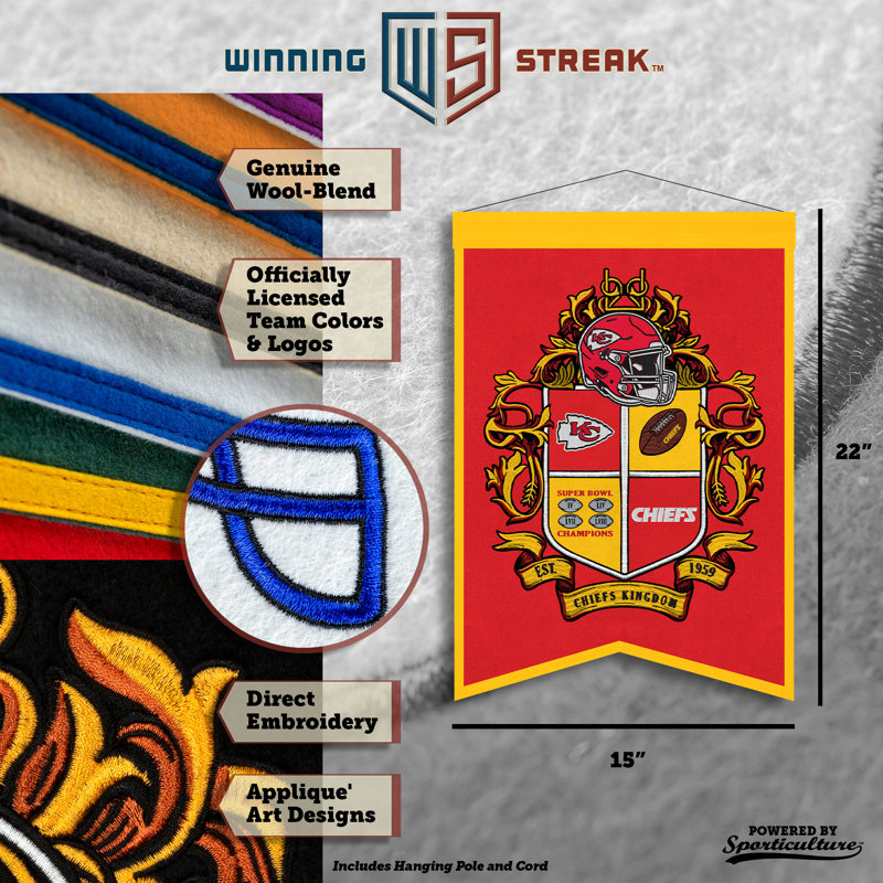 Décoration murale NFL Kansas City Chiefs Crest | 15 x 22 po