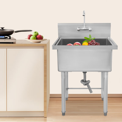 40.5X27x24” Commercial Sink With Faucet