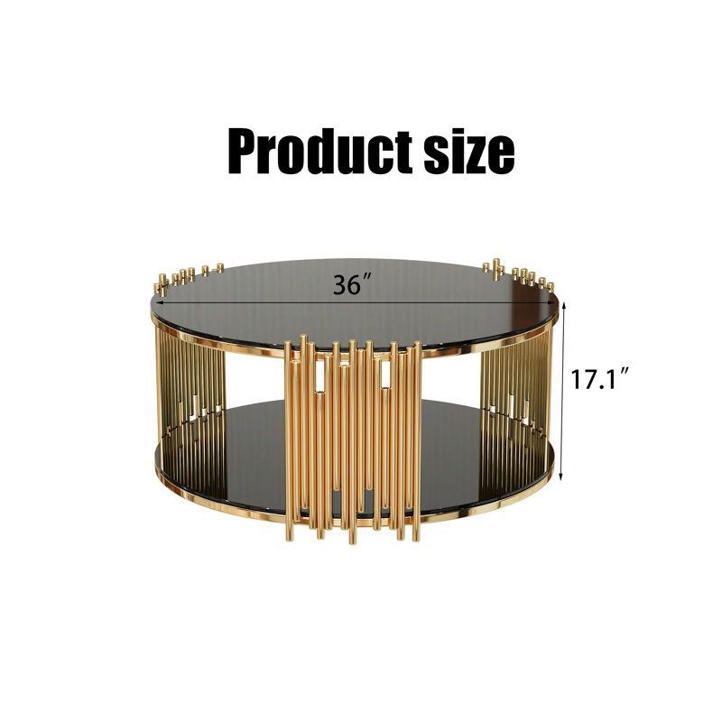 Stainless Steel Circular Coffee Table