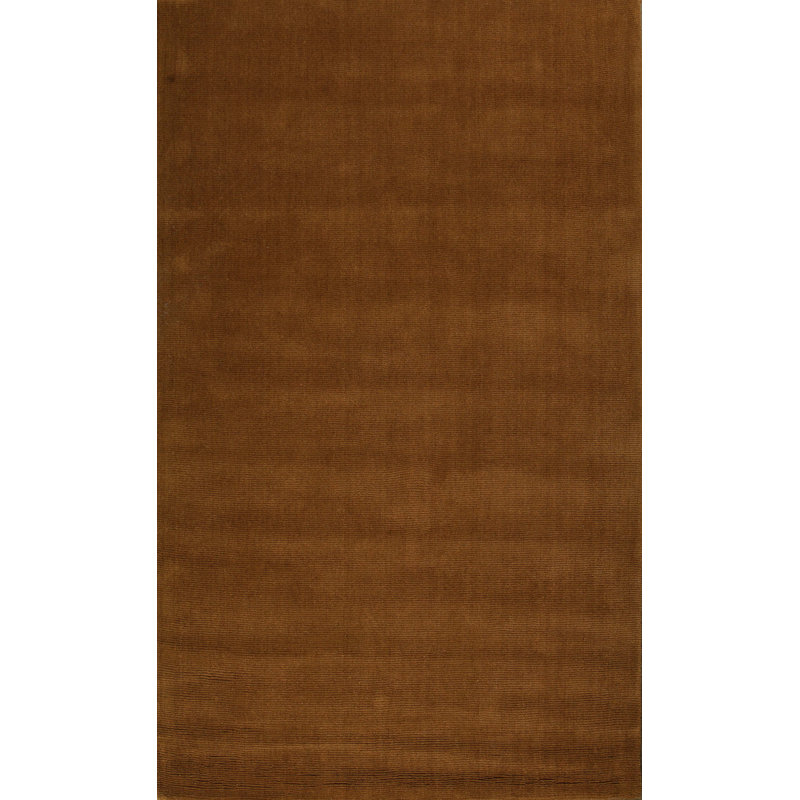 Tapis décoratif brun en laine Touffeté à la main Centerville, Rectangle 5 pi x 8 pi