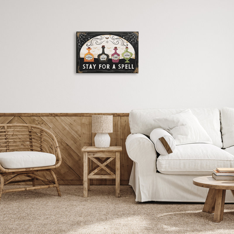 Stay For A Spell Canvas Wall Art, design by Jennifer Pugh, 16" H x 24" W
