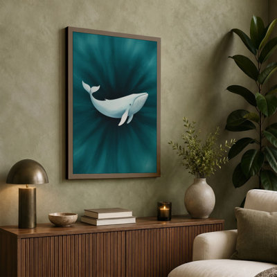 Whale in Convergence Modern - Wrapped Canvas