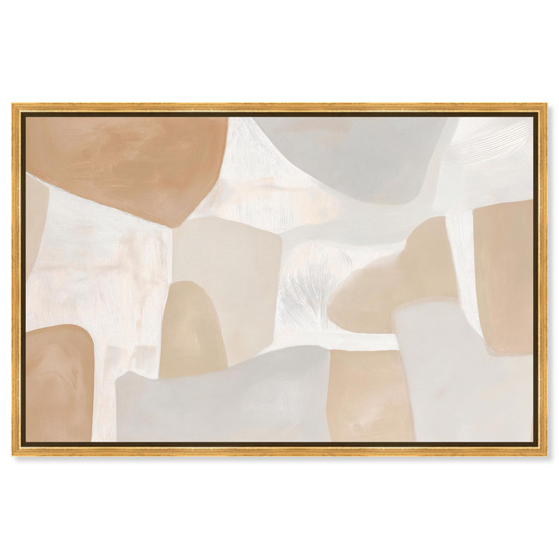«Two Compositions II Boho», reproduction d'art sur toile par Art Remedy, H 20 po x l 30 po, Structure noire