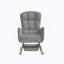 Fauteuil berçant gris Teddy