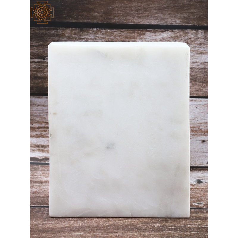 10" Solid White Marble Architectural Candle Stand – Heavyweight Hand-Carved Stone Pillar Holder – Modern Heirloom Mantel & Table Décor